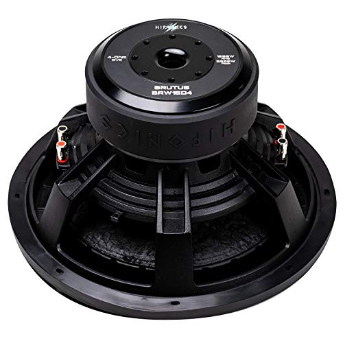 Hifonics BRW15D4 3000 Watts 15 Inch Brutus Car Audio Subwoofer with Heavy Gauge, Powder Coated, Aluminum Die-Cast Basket, Dual 70 Oz Magnet, 3 Inches Voice Coil - Dual 4 Ohm - 15 in Hifonics BRW15D4 3000 Watts 15 Inch Brutus Car Audio Subwoofer with Heavy Gauge, Powder Coated, Aluminum Die-Cast Basket, Dual 70 Oz Magnet, 3 Inches Voice Coil - Dual 4 Ohm - 15 in